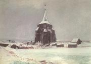 The old Cemetery Tower at Nuenen in thte Snow (nn040